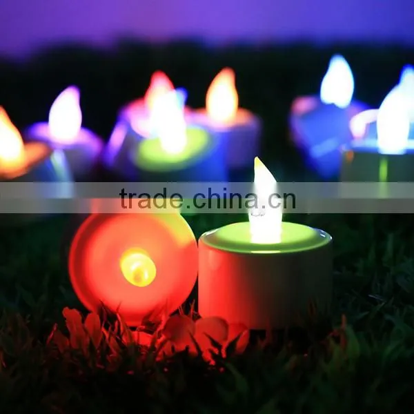 12Pcs/Set RGB Remote Controller Rechargeable LED Tealight Candles for Wedding Birthday Party