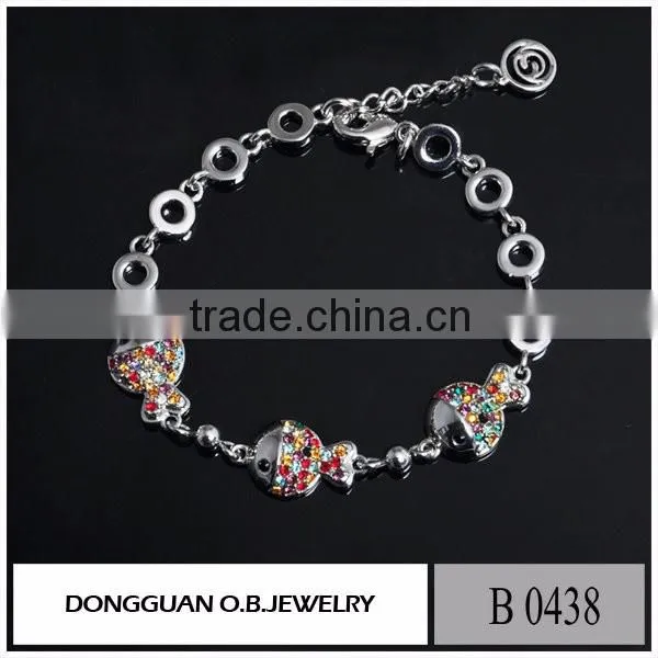 New arrival rhodium plated cheap handmade bracelet
