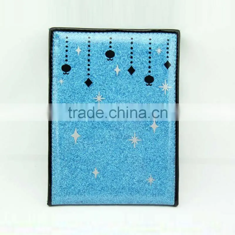 Standing leather makeup fold mirror