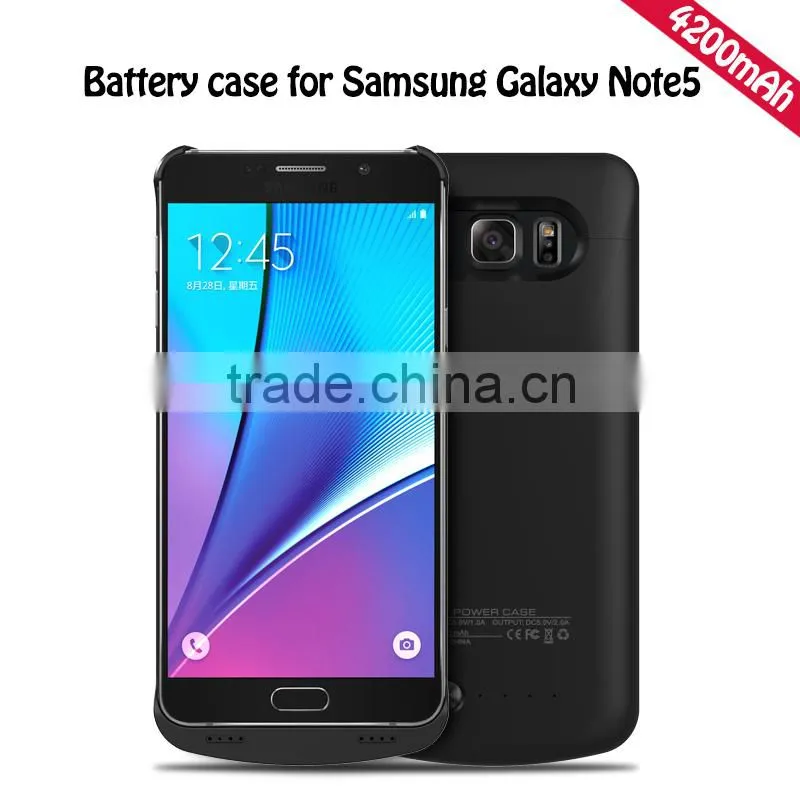 4200mAh External Battery Backup Charge Power Case Cover For Samsung Galaxy Note 5