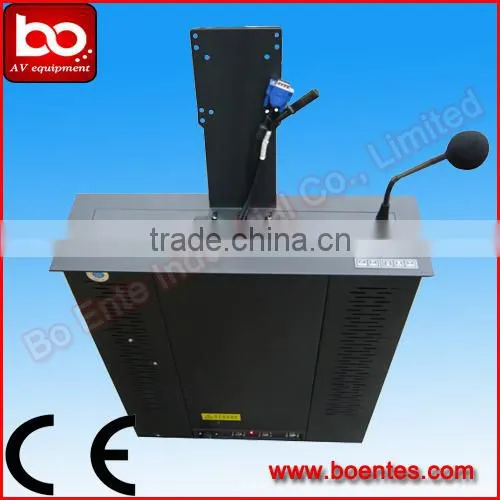 SASO Approved Motorized Monitor Lift with Microphone for Conference Table