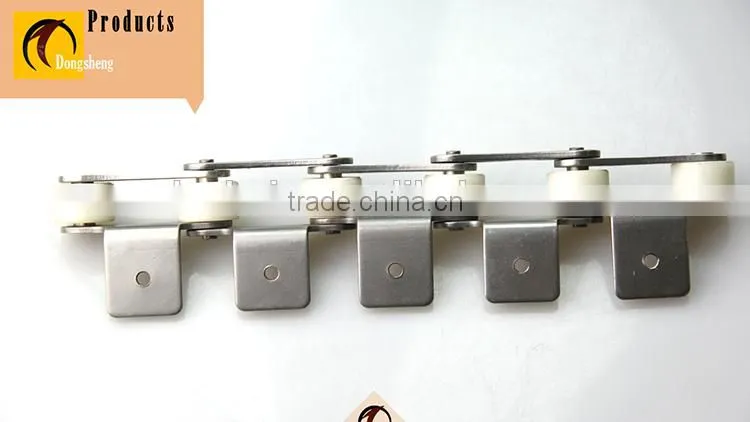 food line machine parts plastic large rollers sus conveyor chains with attachments