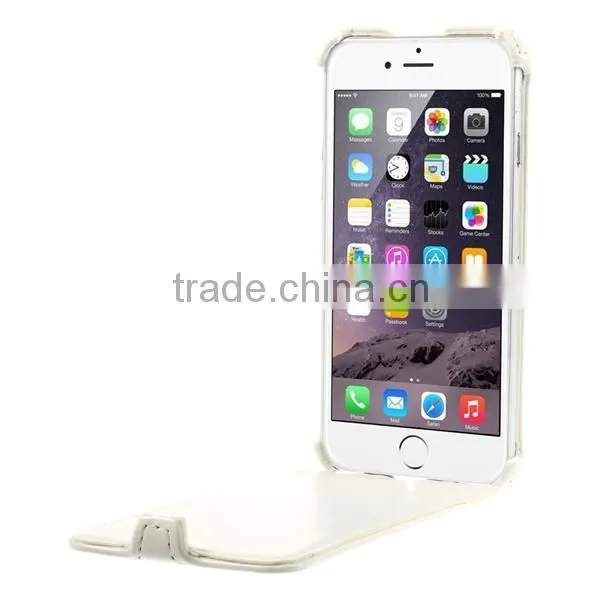 China Products Hot Selling Smart Phone Accessory Flip Down Wallet Cover For iPhone 6 Genuine Leather Case