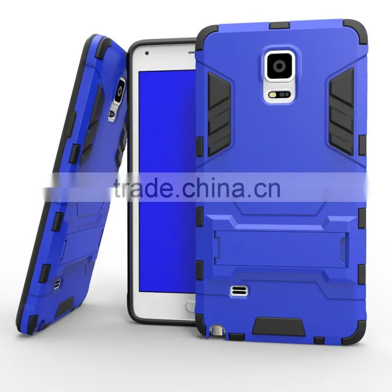 2015 hot selling 2 in 1 Kickstand Armor Case for Samsung Galaxy note 4 case . for note 4 Kickstand Armor Case