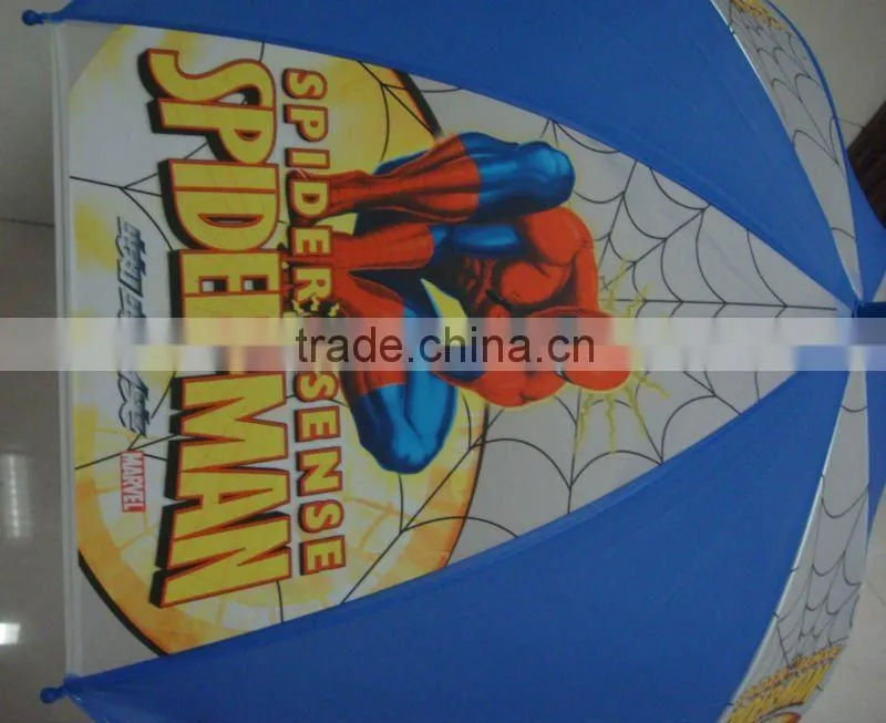blue pictures printing PVC children umbrella with whistle