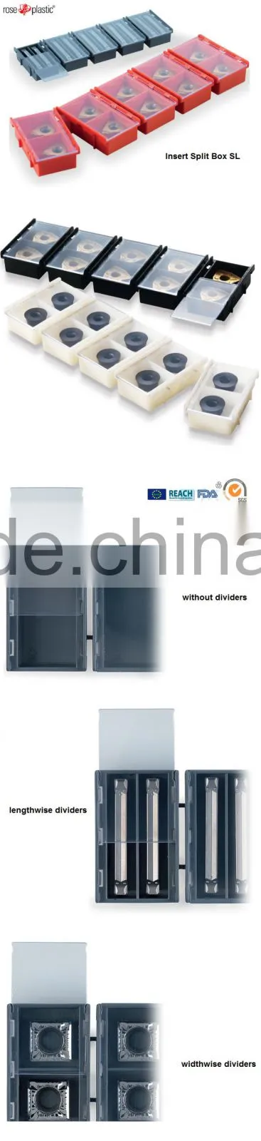 ABS plastic insert split packaging box for carbide inserts ISB
