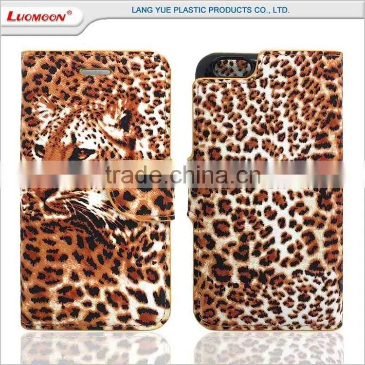 separable with double card slot leopard pattern 2 in 1 c smart leather flip cover case for xiaomi mi5 4 3 2 1