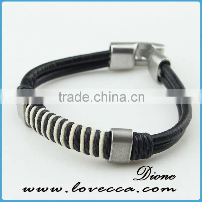 Fashion Jewelry wholesale !!! Unisex Charm Genuine leather bracelet