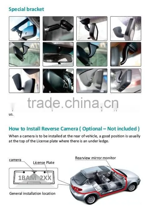 5.0 inch Android Car GPS Navigation Rear View Mirror with DVR