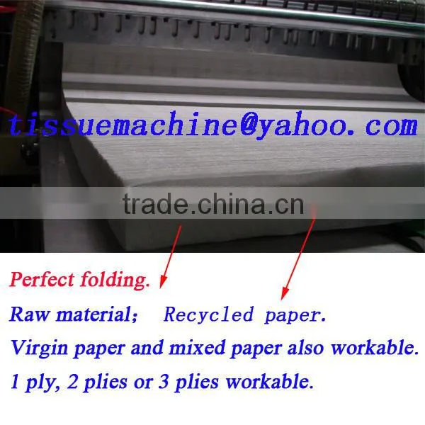 Printing High Speed Automatic V Towel Paper Tissue Folder Machine