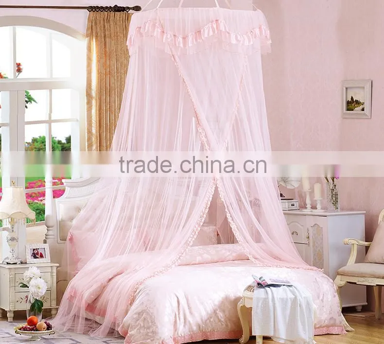 Cricular round Double Lace Curtain Dome Bed Canopy Dedroom decorative Mosquito net