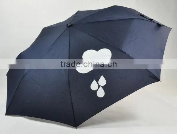 Fashion Water Discoloration Triple Folding Umbrella