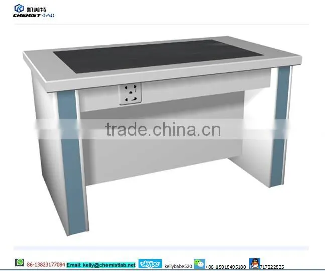 Electro--Galvanized Steel Fabrication Chemistry Lab Vibrating Table With Marble Stone Worktop
