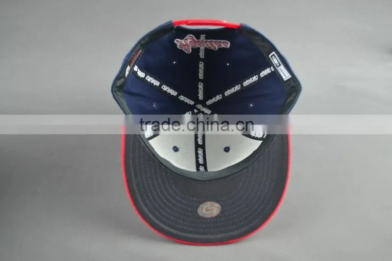 China factory custom 6-panel snapback caps with embroidery logo