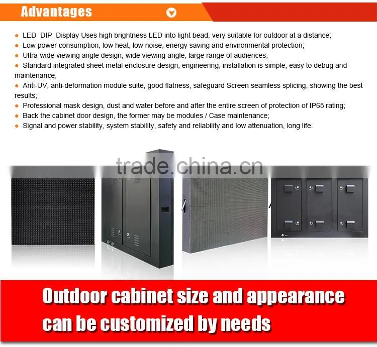 Outdoor Usage and 16mm Pixels outdoor led video billboards
