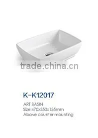 bathroom 650mm ceramic big size counter top wash hand basin