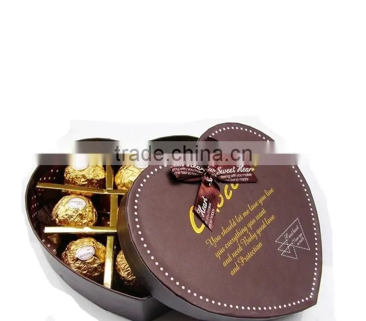 Newest design for heart shaped handmade chocolate gift box