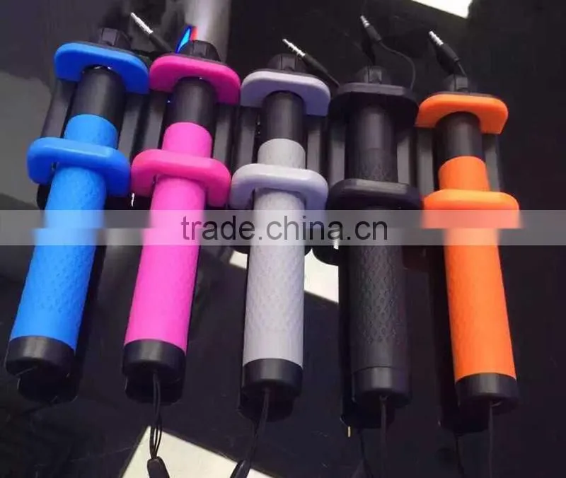 Top selling Factory price wholesale 2015 Foldable cable selfie stick