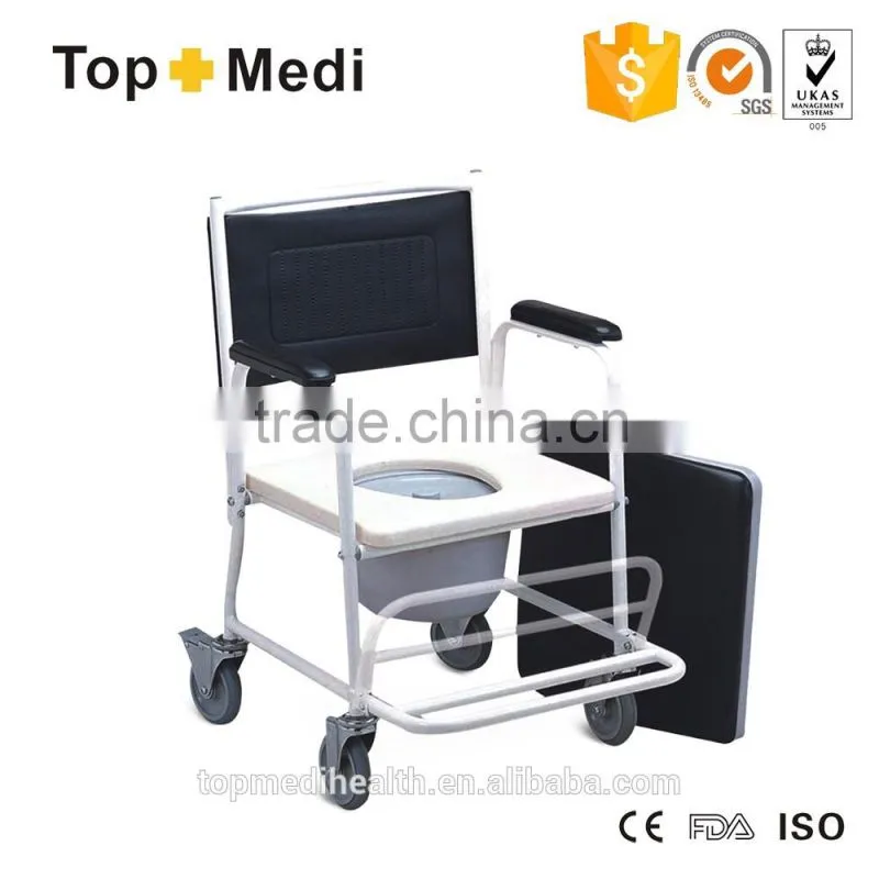 hospital steel toilet chair commode chair for disabled elderly