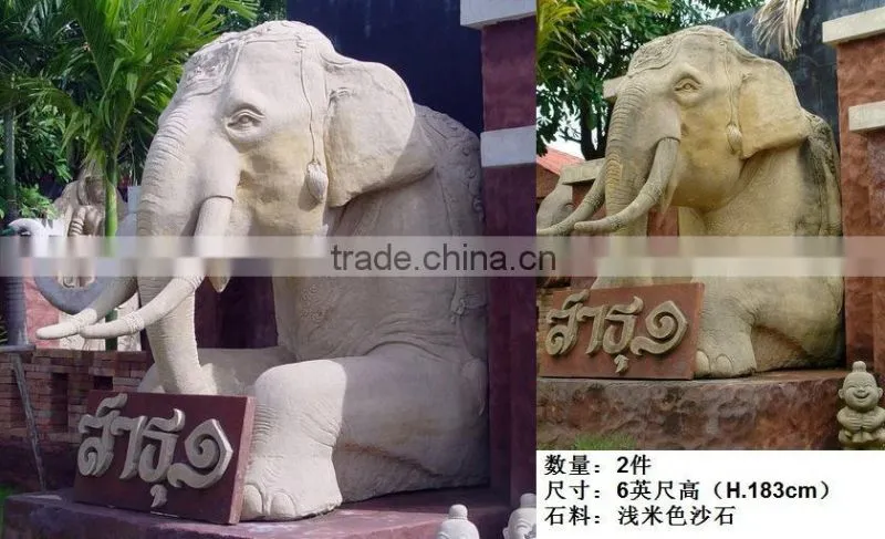 stone carving fountain elephant statue