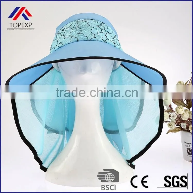 Travel Sun Hats For Women Chiffon Cape