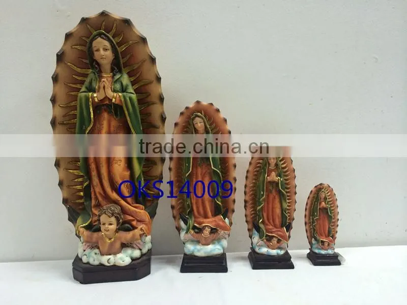 Resin virgin Mary religious statue/ figurine/mary with the baby