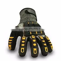 Nitrile coated impact-reducing safety gloves