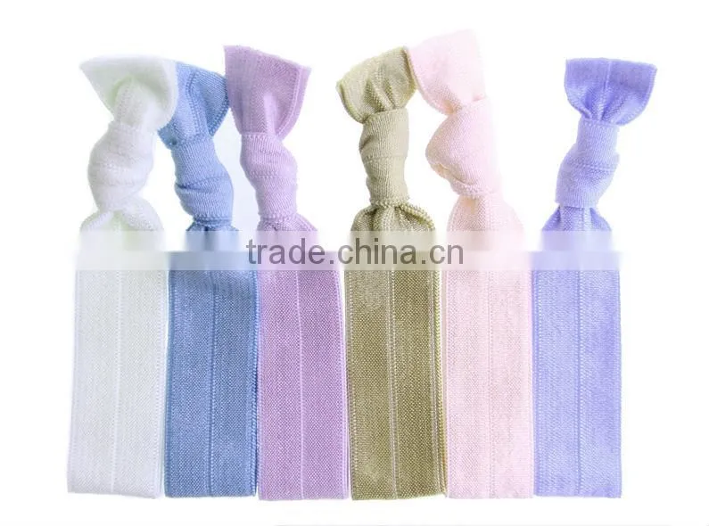 Plain Hot Elastic Hair Tie /popular tie dye knotted hair band