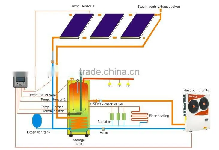 Heat pump tank 100L