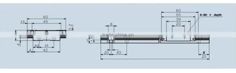 2017 Factory Production Hot Sale Cheap Miniture Linear Guide Rail -TRW15C