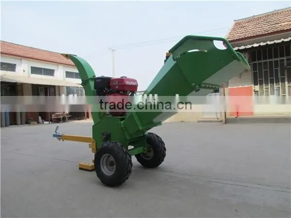 Factory supply 15hp gasoline engine wood chipper with electric start