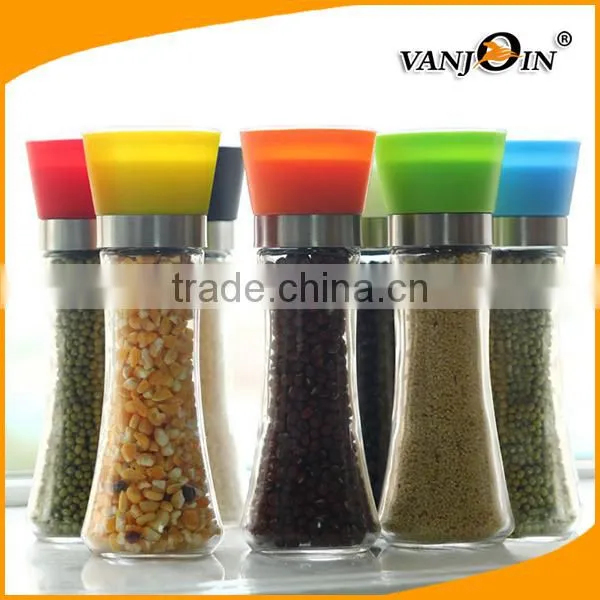 100ml Portable Manual Plastic Cooking Salt and Pepper Mill With Adjustable Coarseness