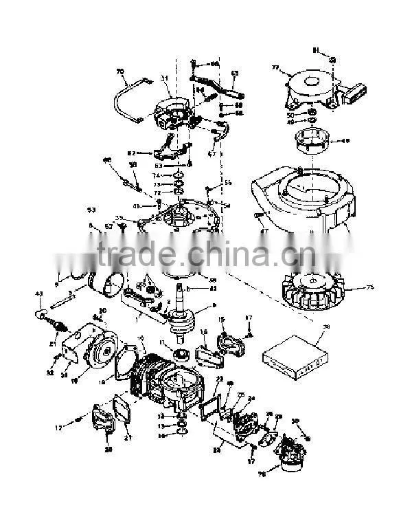 5hp- 40hp 4-stroke long/short shaft recoil/electric start 40hp gasoline outboard engine for boat