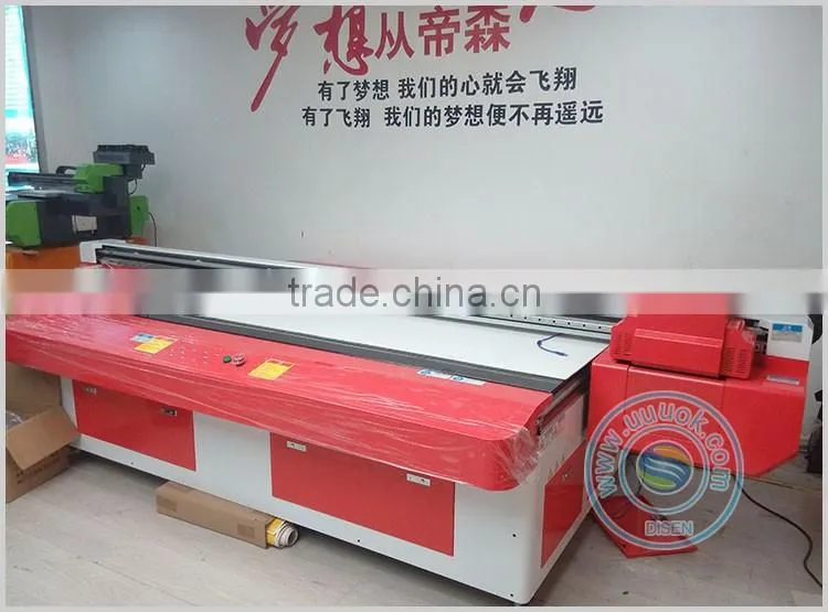 Multifunctional high speed UV 1.3*2.5M flat wood glass metal printer