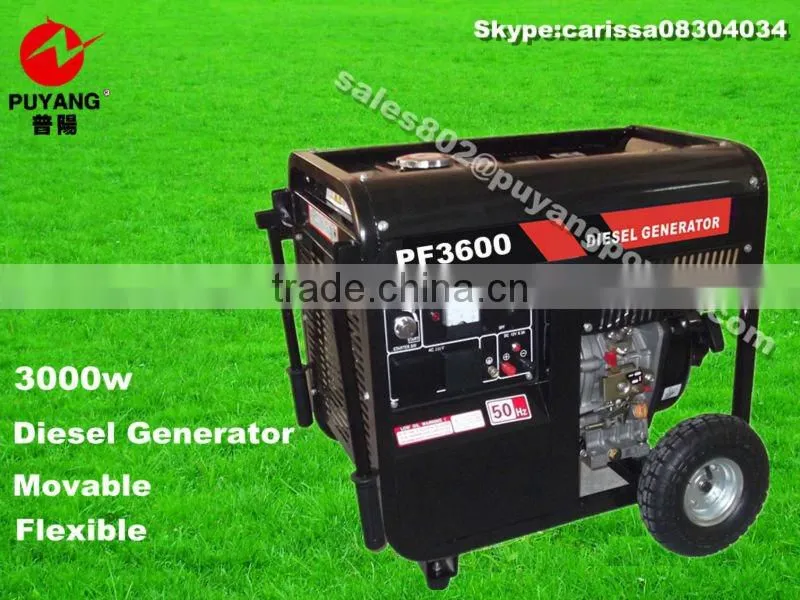 3000W portable diesel generator for Home