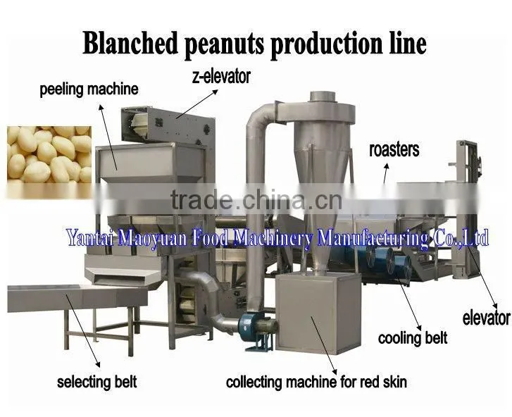 peanut powder making machine/blanched peanut production line/