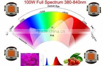 100W full spectrum COB led chip in red phosphor for led grow light
