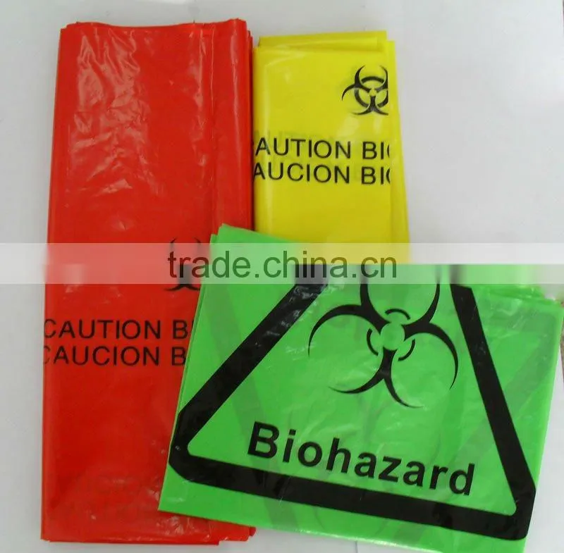 PE Hospital garbage bag/waste medical plastic bags