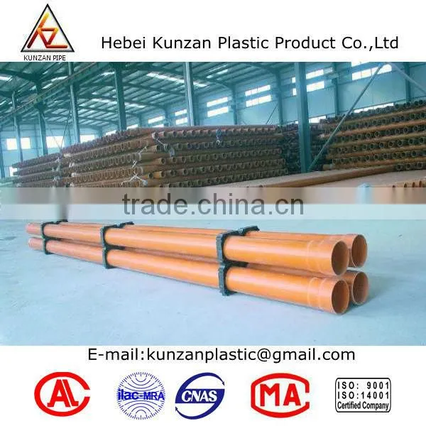 Vergin raw material PVC cable protection pipe