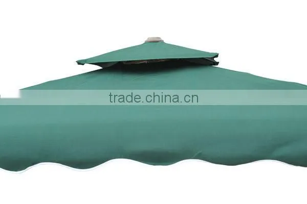 Steel hanging big umbrella with double roof