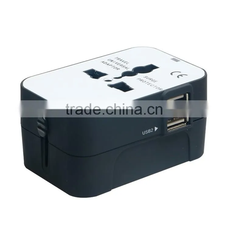 Universal Travel Power Adapter Plugs With Dual USB Travel Abroad universal travel power adapter converter