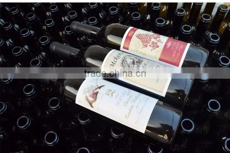 Wholesale frosted white glass bottle for wine glass bottle