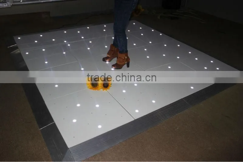 Acrylic/party/wedding/event starlit Black&white LED dance floor