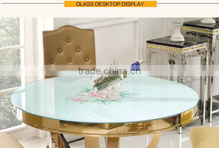 Modern Design Round 4 Seater Glass Dining Table TH347