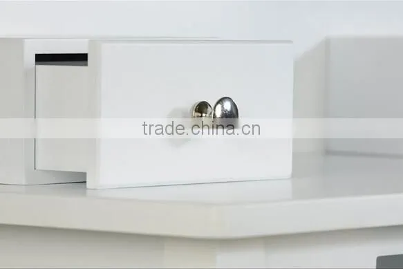 Make Up Table with Bench, Wooden Dressing Table with Mirror and Stool, Bedroom Wooden Furniture