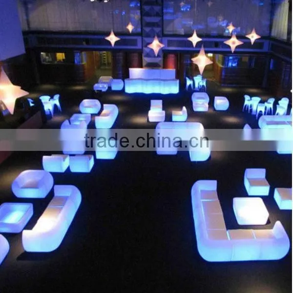 2015 promtional led nightclub sofa& led lighting sofa chair with cushion