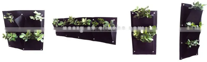 2 Puches Hanging Wall Fabric Pot Container Vertical Garden