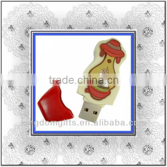 The God of Wealth Design Silicone USB Keychain