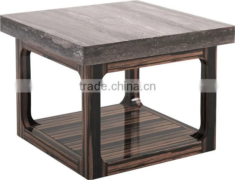 European Luxury marble wood coffee table for living room set