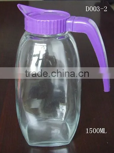 1500ML handling glass juice dispenser jar with spout